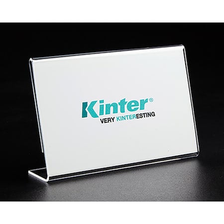 Kinter Clear Plastic Counter Slant Back Sign Holder 3-1/2 in. H X 5-1/2 in. W X 1 in. L 150801-ACE